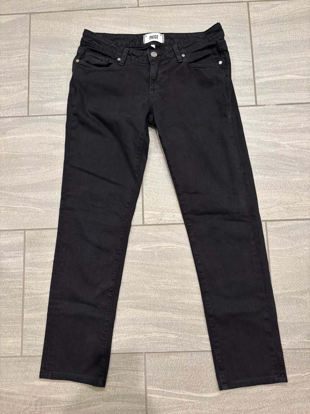 Paige Straight Jeans Size 24 Black Denim